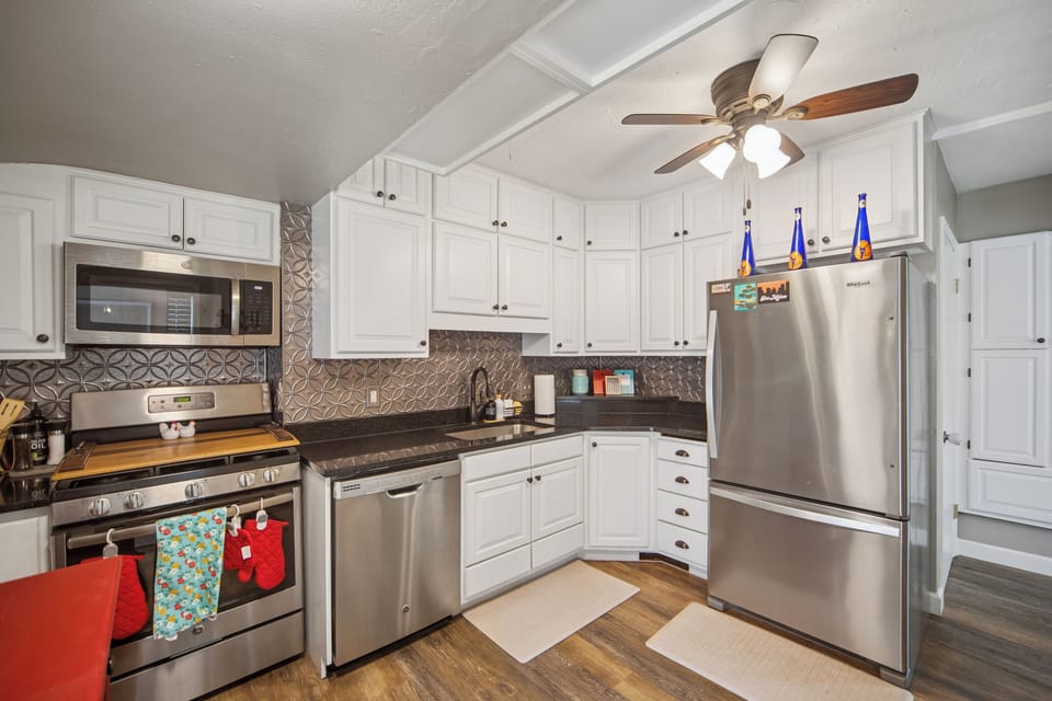 Kitchen from the 3 season room.   