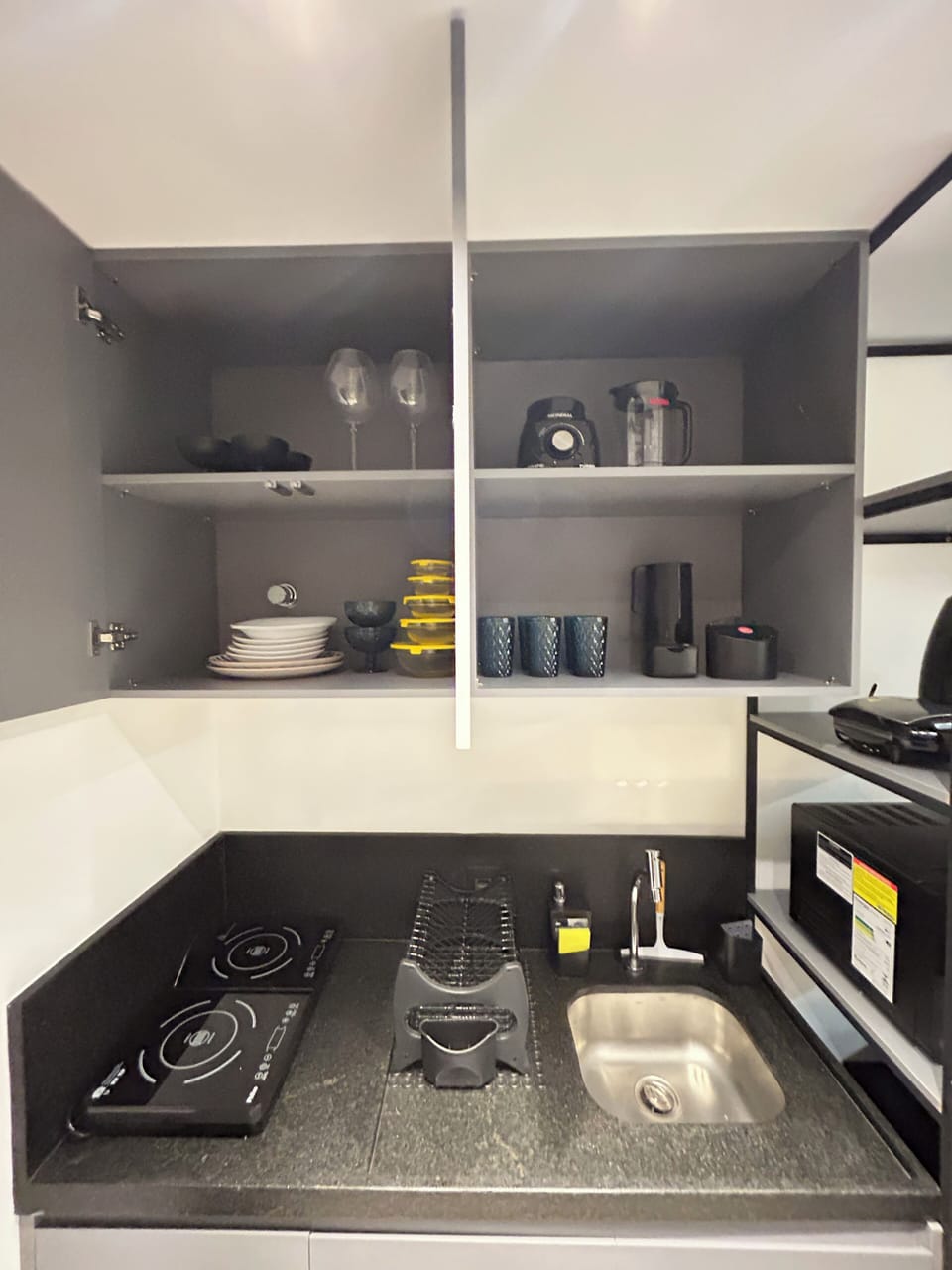 Basic Apartment | Private kitchen | Mini-fridge, microwave, cookware/dishes/utensils