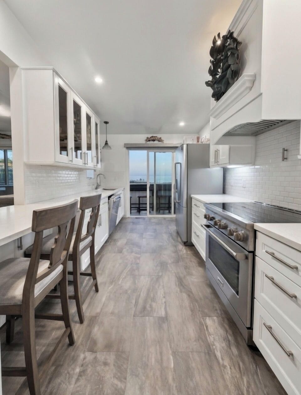 Bright ocean-view kitchen!