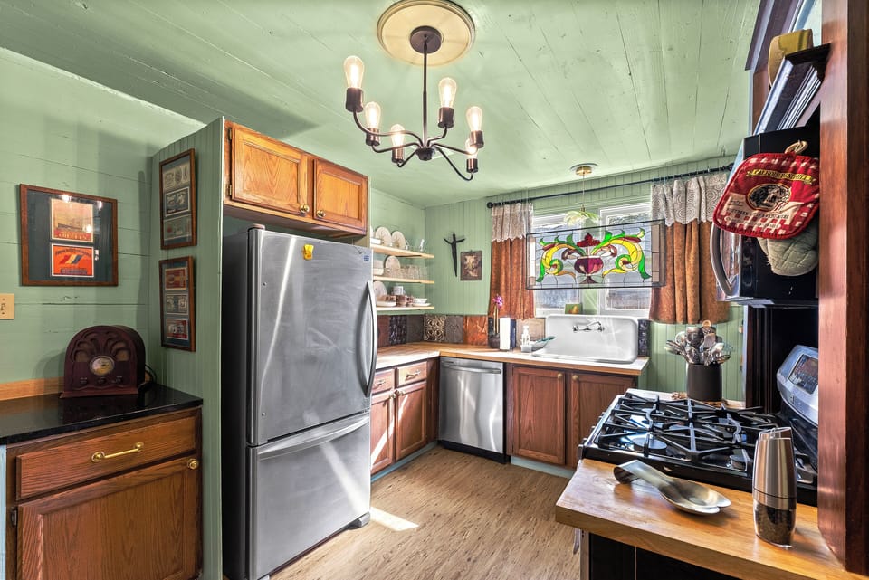 Vintage kitchen full of warmth, charm, and timeless character.