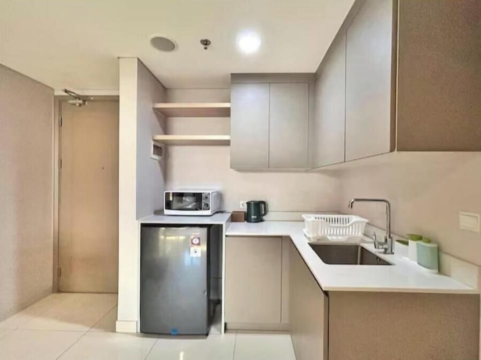 Apartment, 1 Bedroom, City View | Private kitchen | Fridge, microwave, cookware/dishes/utensils