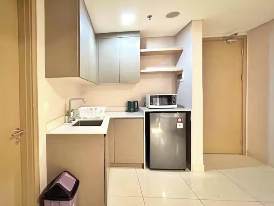 Apartment, 1 Bedroom, City View | Private kitchen | Fridge, microwave, cookware/dishes/utensils