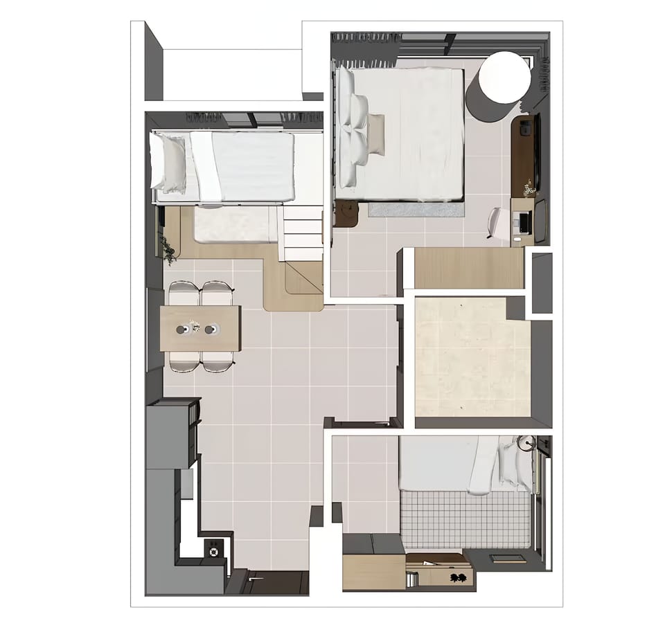 Apartment, 2 Bedrooms, City View | Floor plan