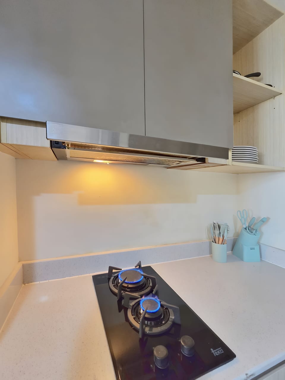 Apartment, 3 Bedrooms, City View | Private kitchen | Microwave, stovetop, cookware/dishes/utensils