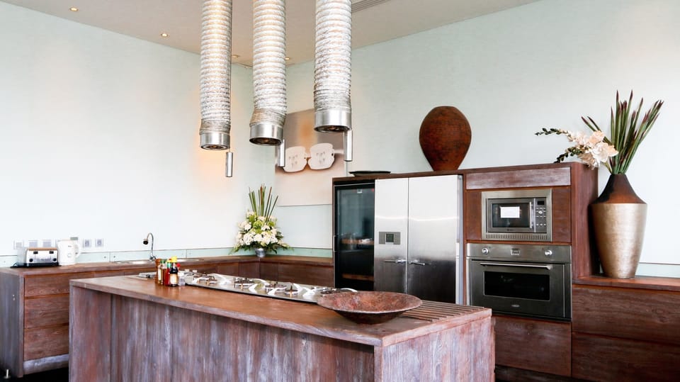 Luxury Villa, 4 Bedrooms, Ocean View | Private kitchenette | Full-size fridge, microwave, oven, stovetop