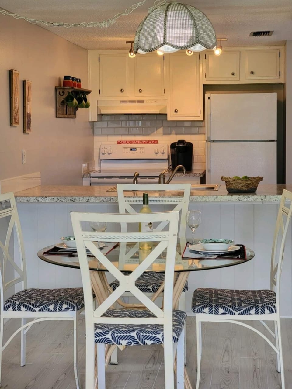 Kitchen open to Dining and Living Area