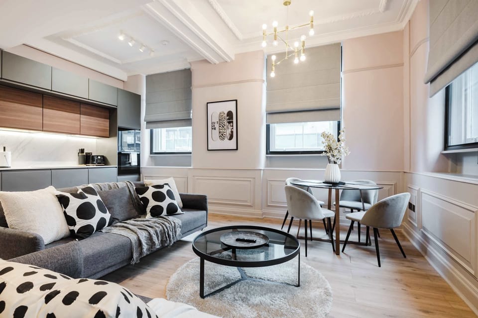 Living space with comfortable sofas.