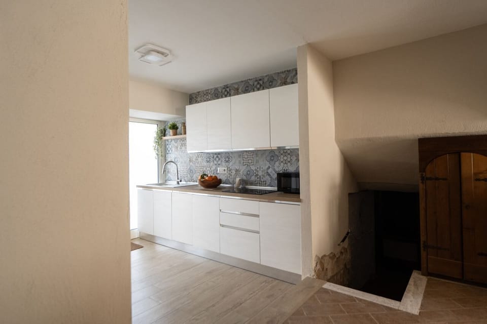 Full-size fridge, microwave, stovetop, dishwasher