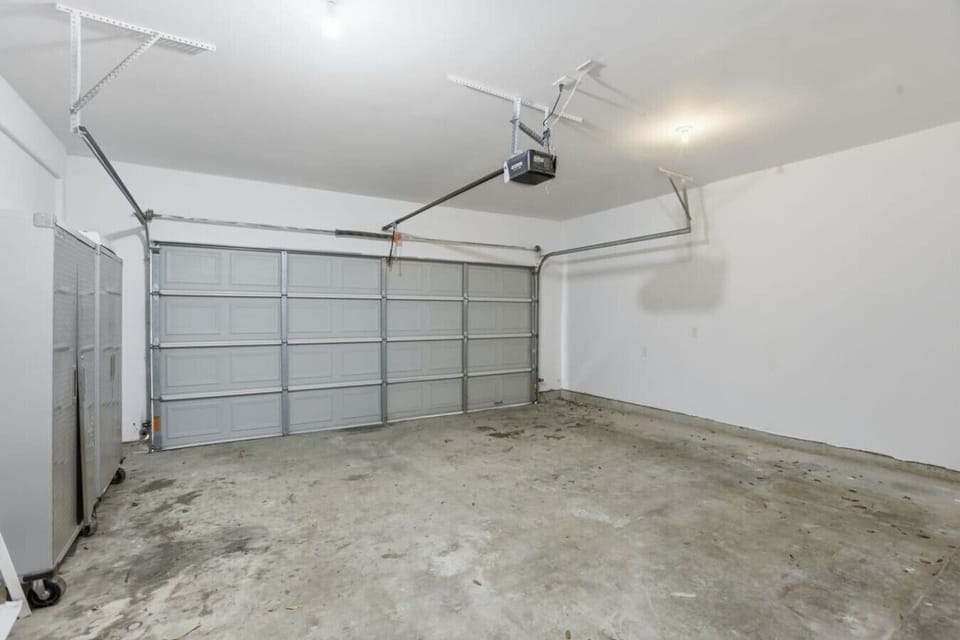 Spacious two-car garage offering secure parking and extra room for storage or gear during your stay.