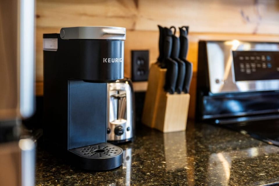 Coffee maker and essentials provided