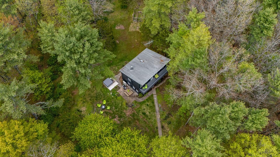 Gorgeous drone image of property