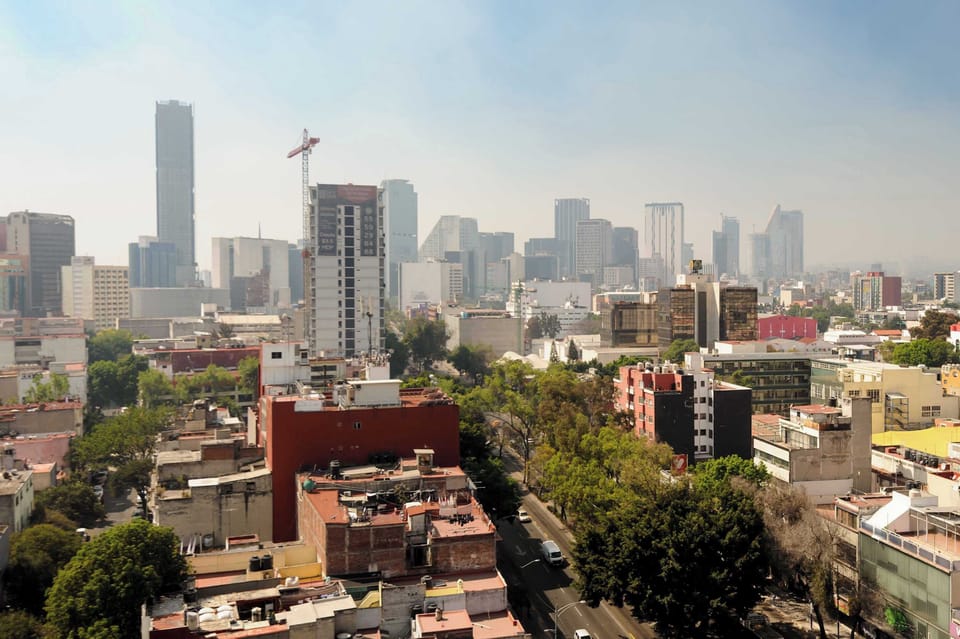 City view from the rooftop