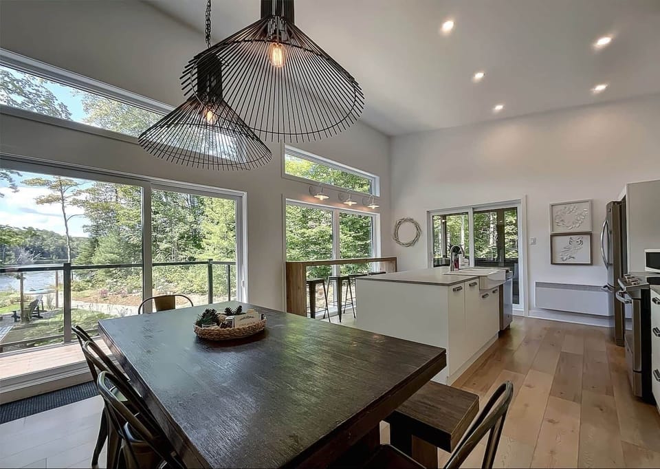 Dining room and kitchen