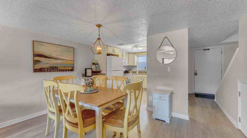 Dining table seats six