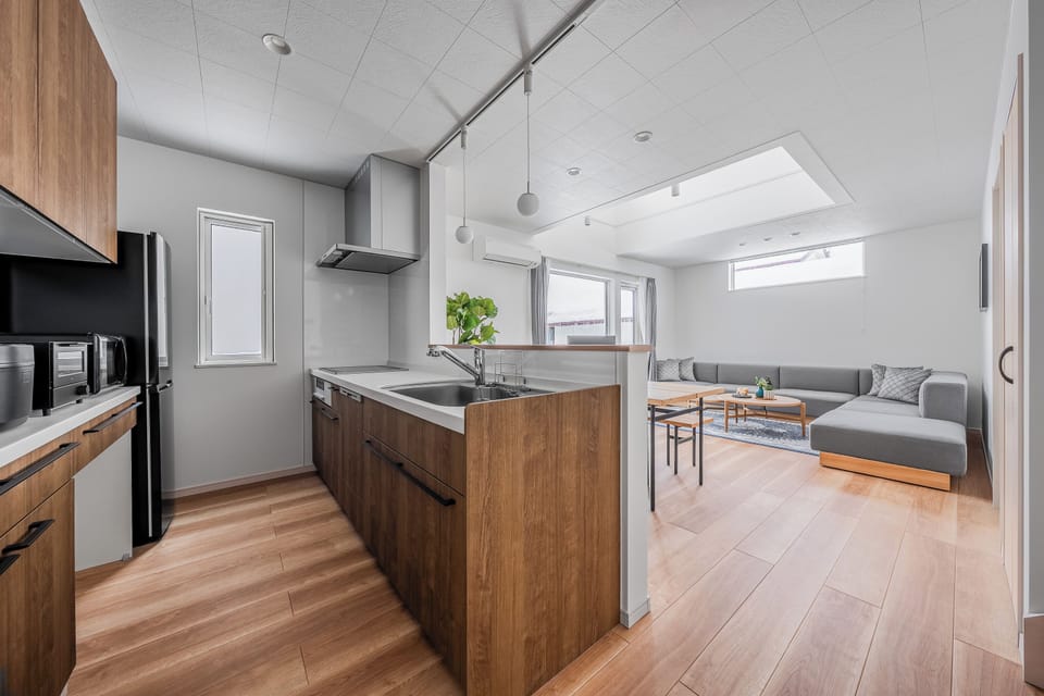 Apartment | Private kitchen | Fridge, microwave, stovetop, dishwasher