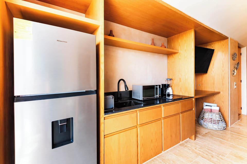 Kitchen with basic cooking items 