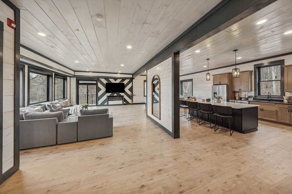 Cook, dine, and spend time together all in one open space.