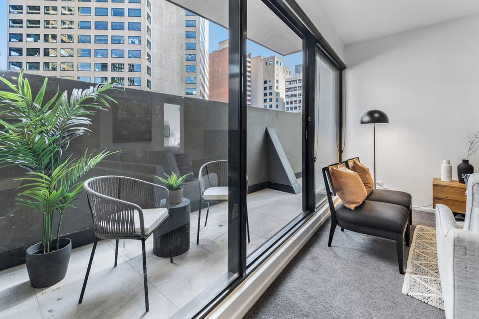 Take a seat and relax on the balcony area