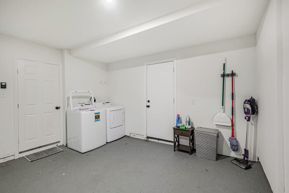 Garage and laudry area
