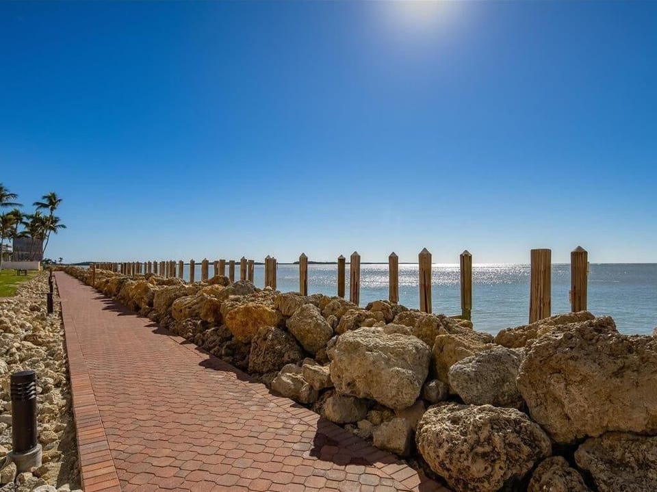 Walkway along ocean