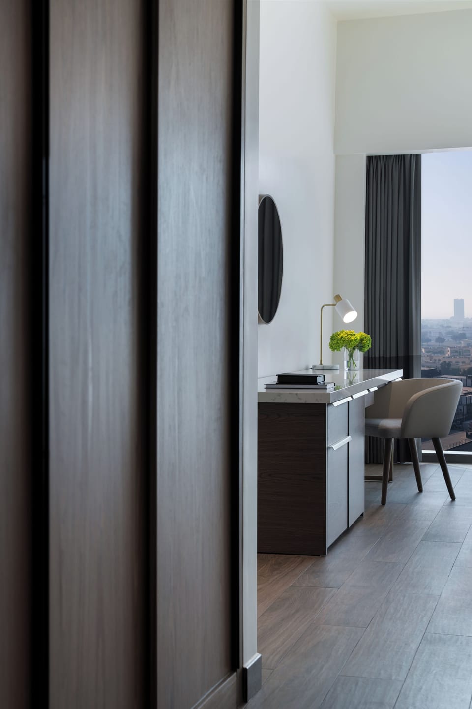 Premium bedding, down comforters, memory foam beds, minibar