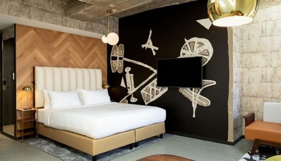Relax with artful flair and stream favorites from bed.