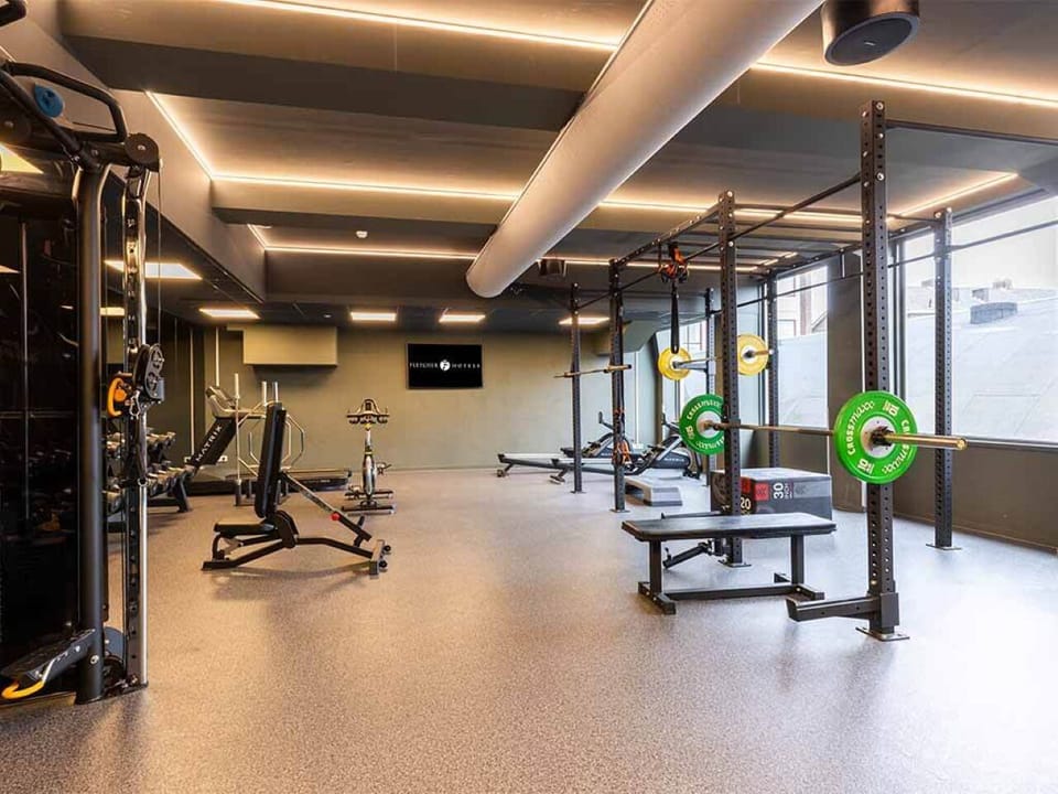 Energize your day in a bright gym with premium equipment.