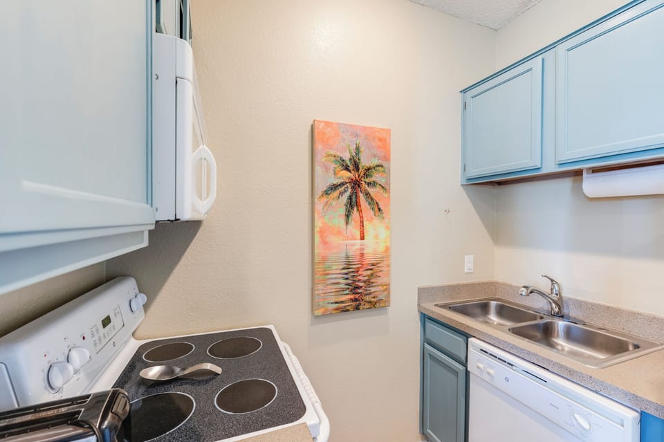 Your fully equipped kitchen awaits with everything needed to prepare delicious meals during your stay.