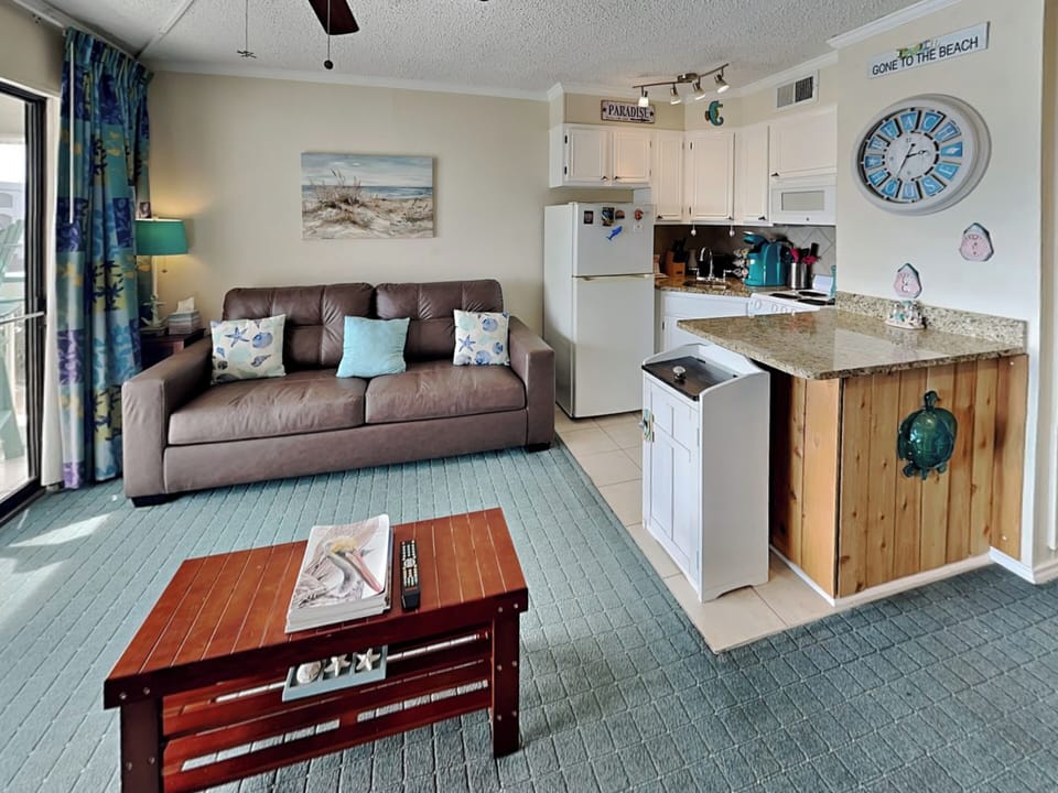 Living Room - Open Layout w/ Kitchen & Dining + Queen Sleeper Sofa