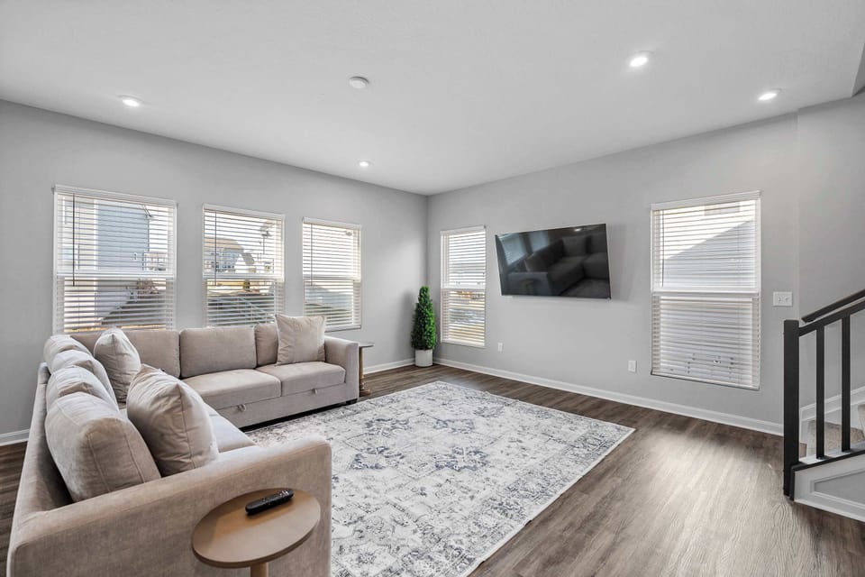 Curl up in the main-level living room & stream your favorites on the smart TV​