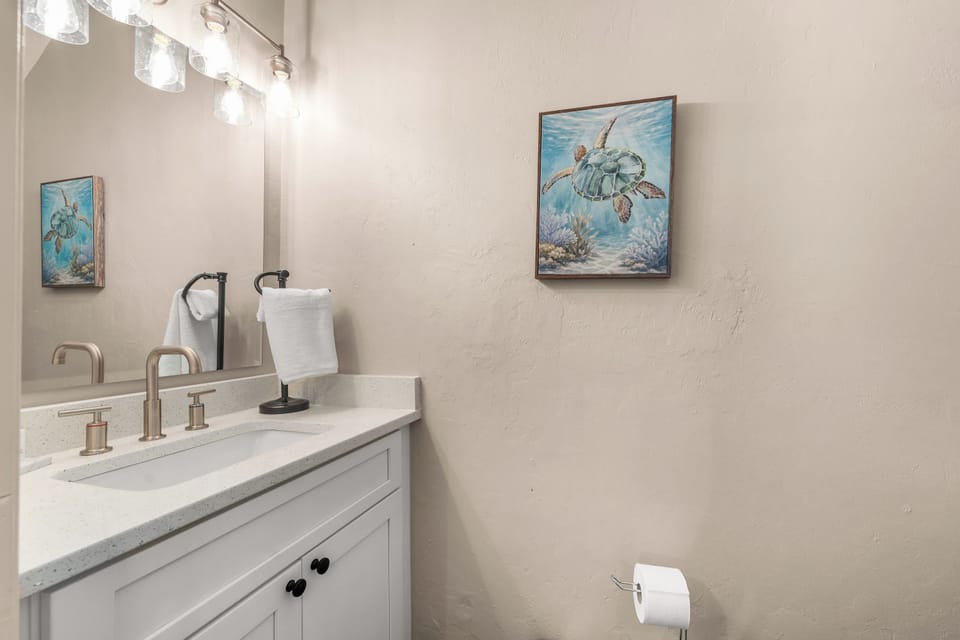 Half bath accessible on 1st floor.