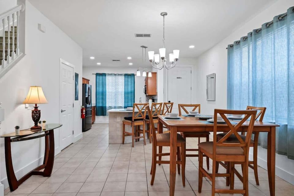 Bright dining area with seating for shared meals