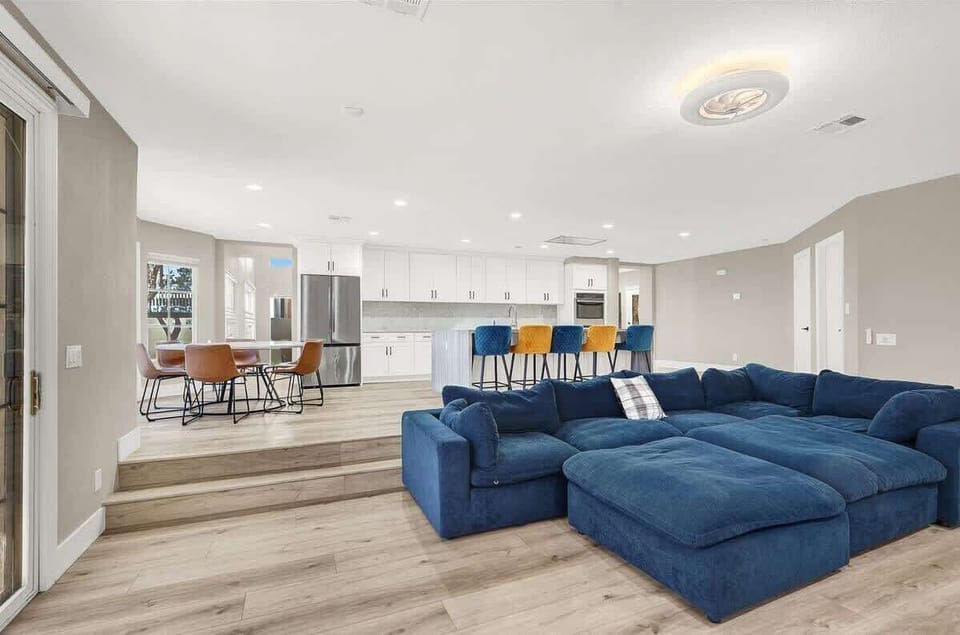 Relax in this cozy living space with plush seating and a 55” Smart TV!