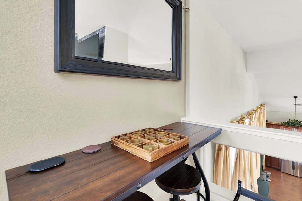 Perfect chill zone with a 55” smart TV, pool table, and board games for laid-back evenings.