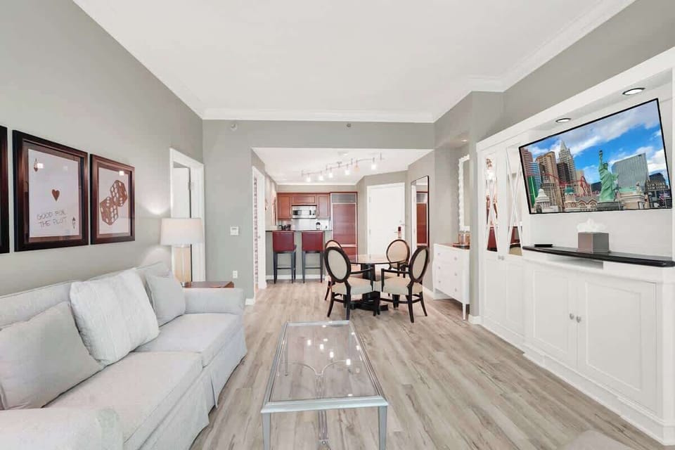 Relax and unwind in a bright, comfortable living space designed for both work and leisure.