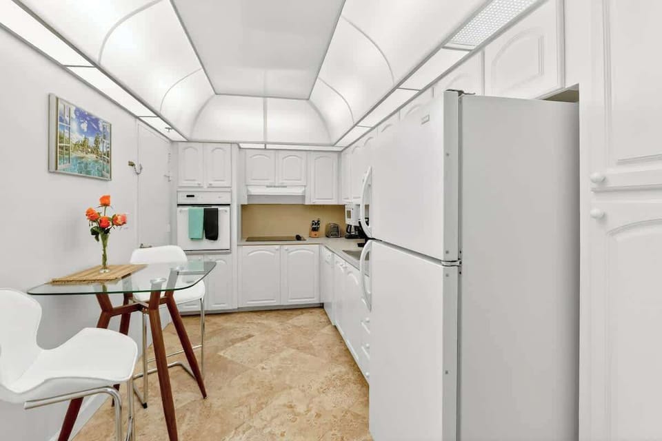 A modern kitchen with everything you need to cook, snack, and enjoy your stay.