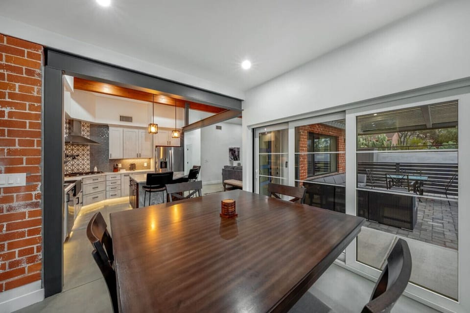 HOUSE: View of the dedicated dining space that leads into the beautifully updated kitchen