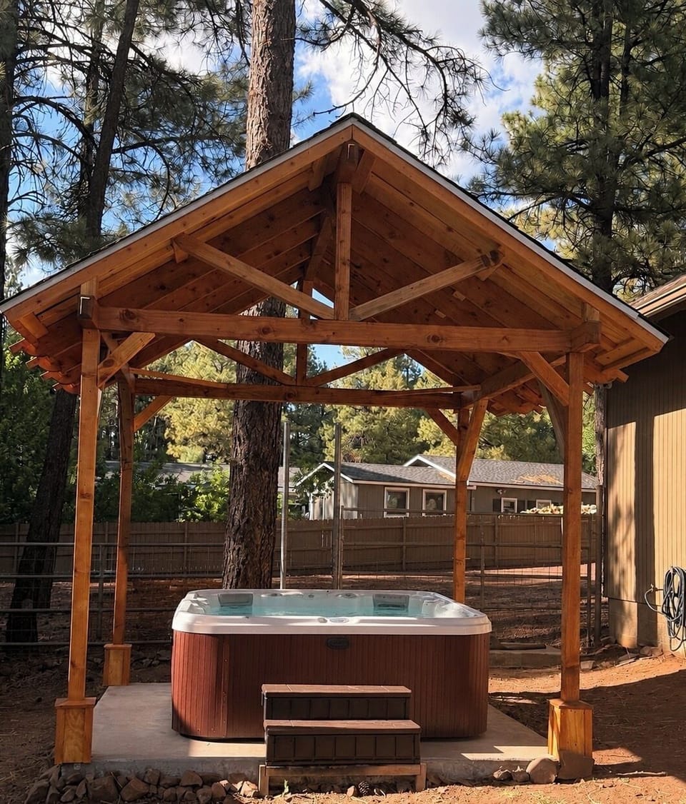 Outdoor spa tub