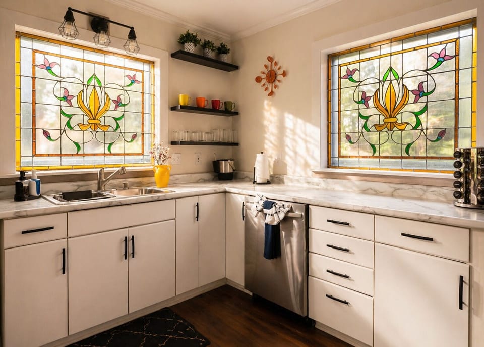 Stocked Kitchen with ample cabinet space