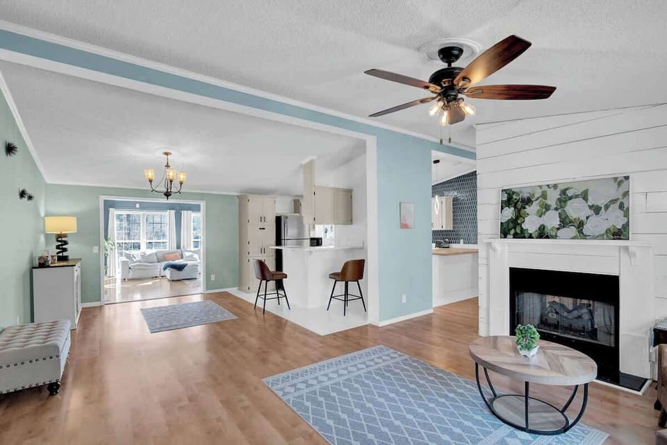 Built in Countertop Bar for the First Floor kitchen. Hardsurfacing flooring throughout the entire home (no carpet) - wonderful for pets!