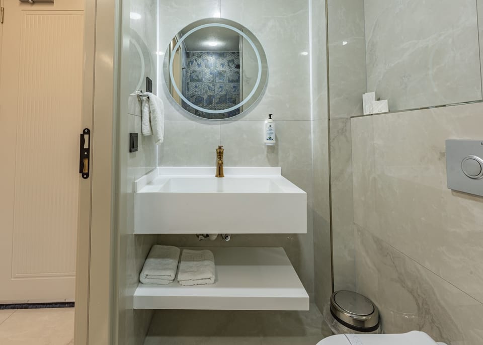 Room, City View | Bathroom | Shower, hair dryer, towels, soap