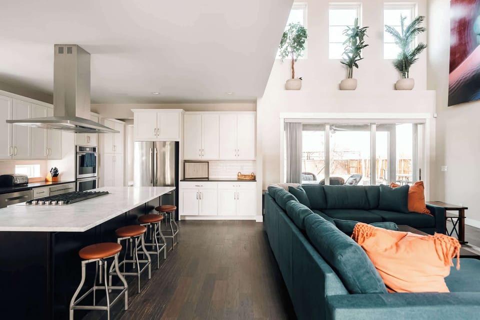 Dining and living areas