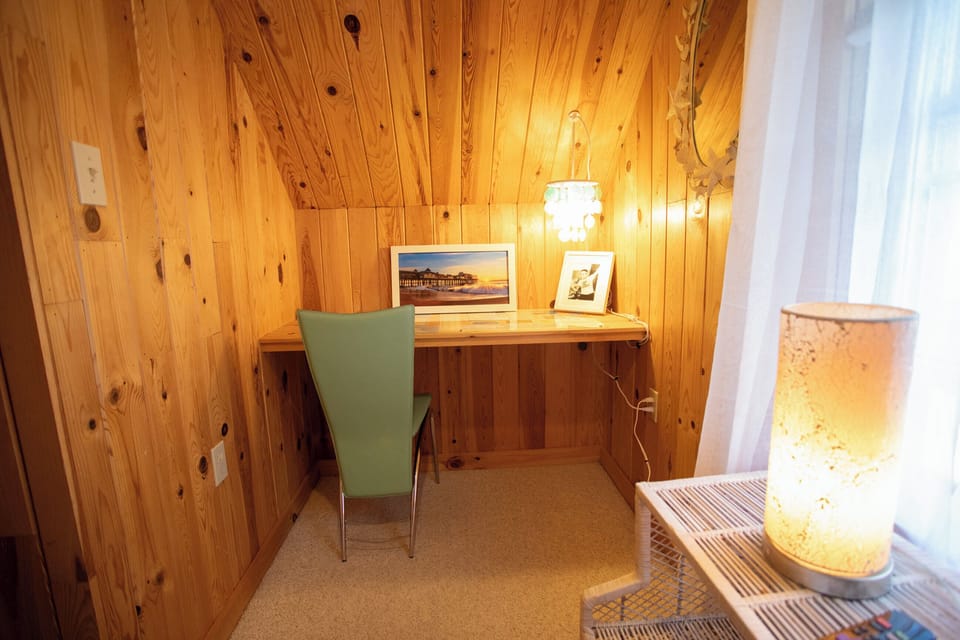 Small bedroom desk for quick emails, tide checks, or mapping the walk to the Pier.