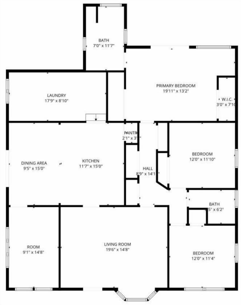 Floor plan showing a practical layout with well-proportioned rooms and good flow.