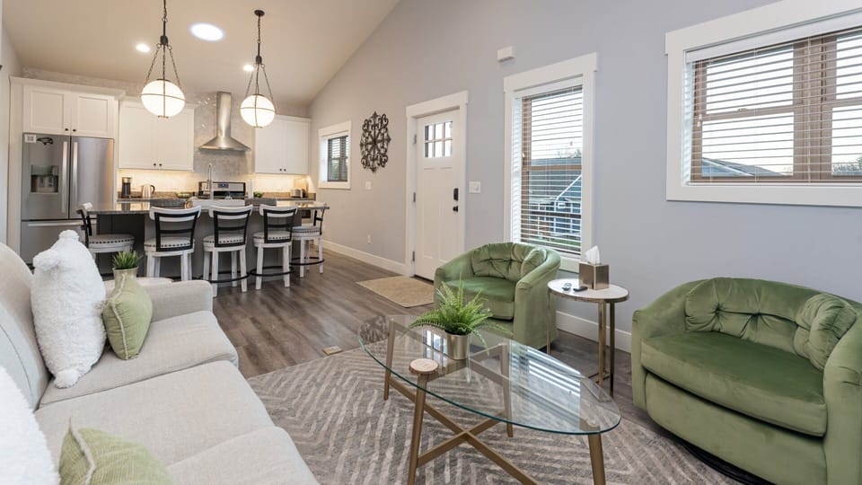 Front entrance and open floor plan.