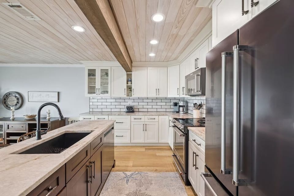Ocean View and Beach Front Kitchen Area