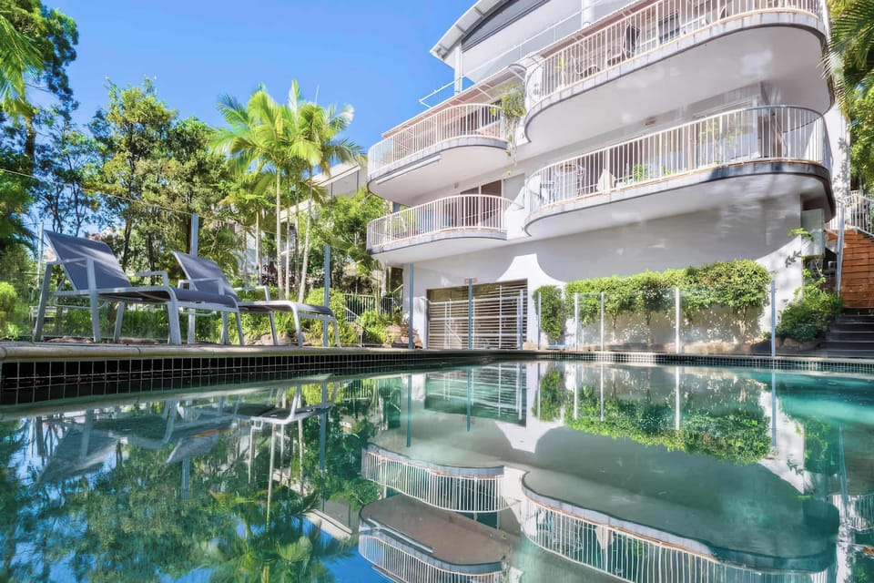 Elevated apartment on sought after Noosa Hill with a great complex pool area.