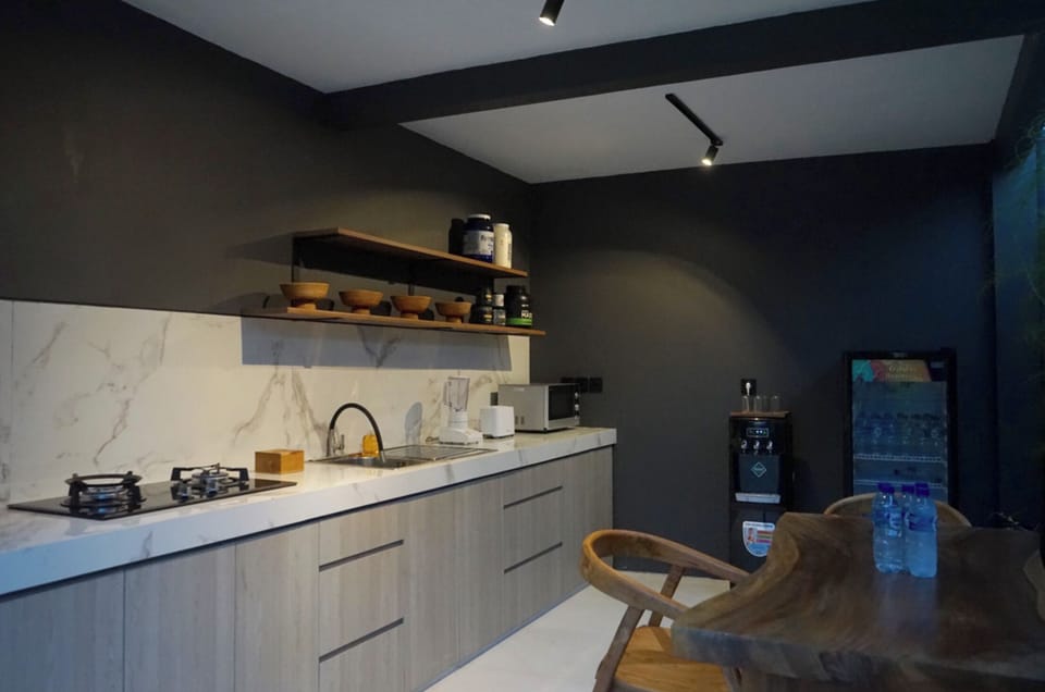 Villa with Private Pool | Shared kitchen | Mini-fridge, coffee/tea maker, electric kettle