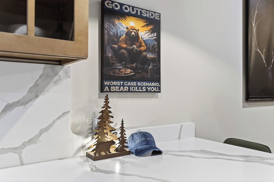 Fully equipped kitchen with a roomy island—grab a seat at the breakfast bar and keep the conversation going.