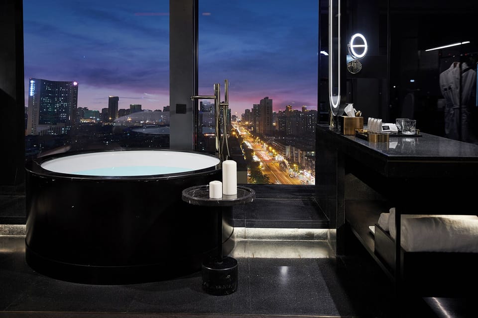 SEYA 270° Panoramic Suite with Bathtub (100-inch Projector, Bose Sound) | Bathroom | Slippers